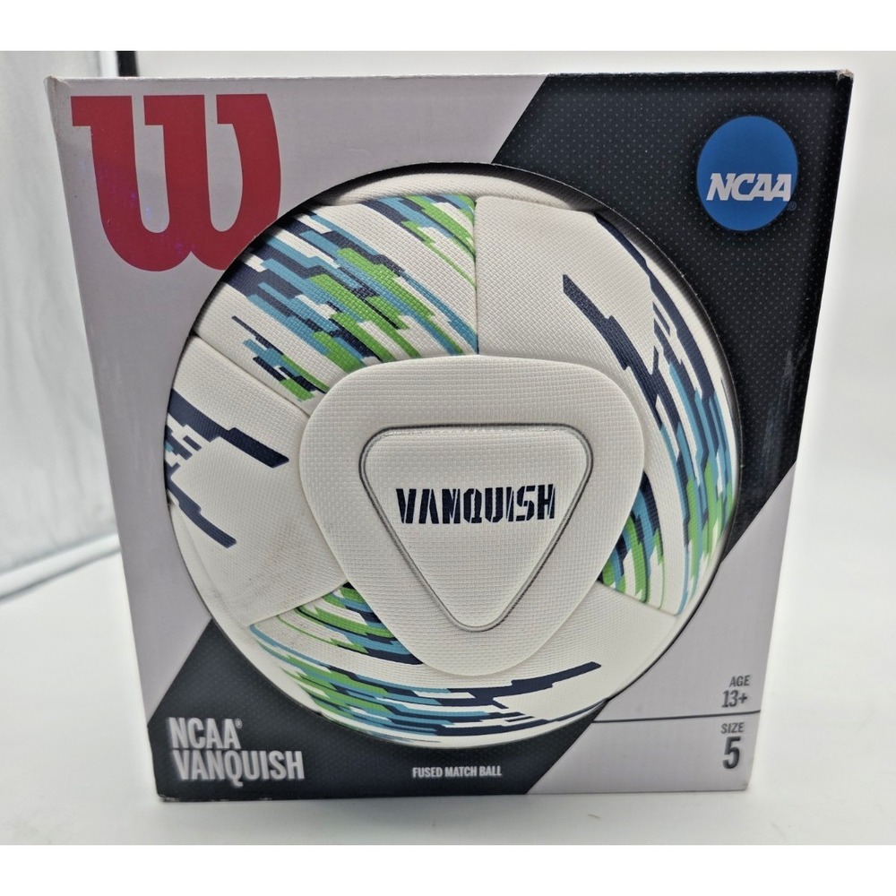 DMG Box Wilson NCAA Size 5 Vanquish Soccer Ball Ages 13+